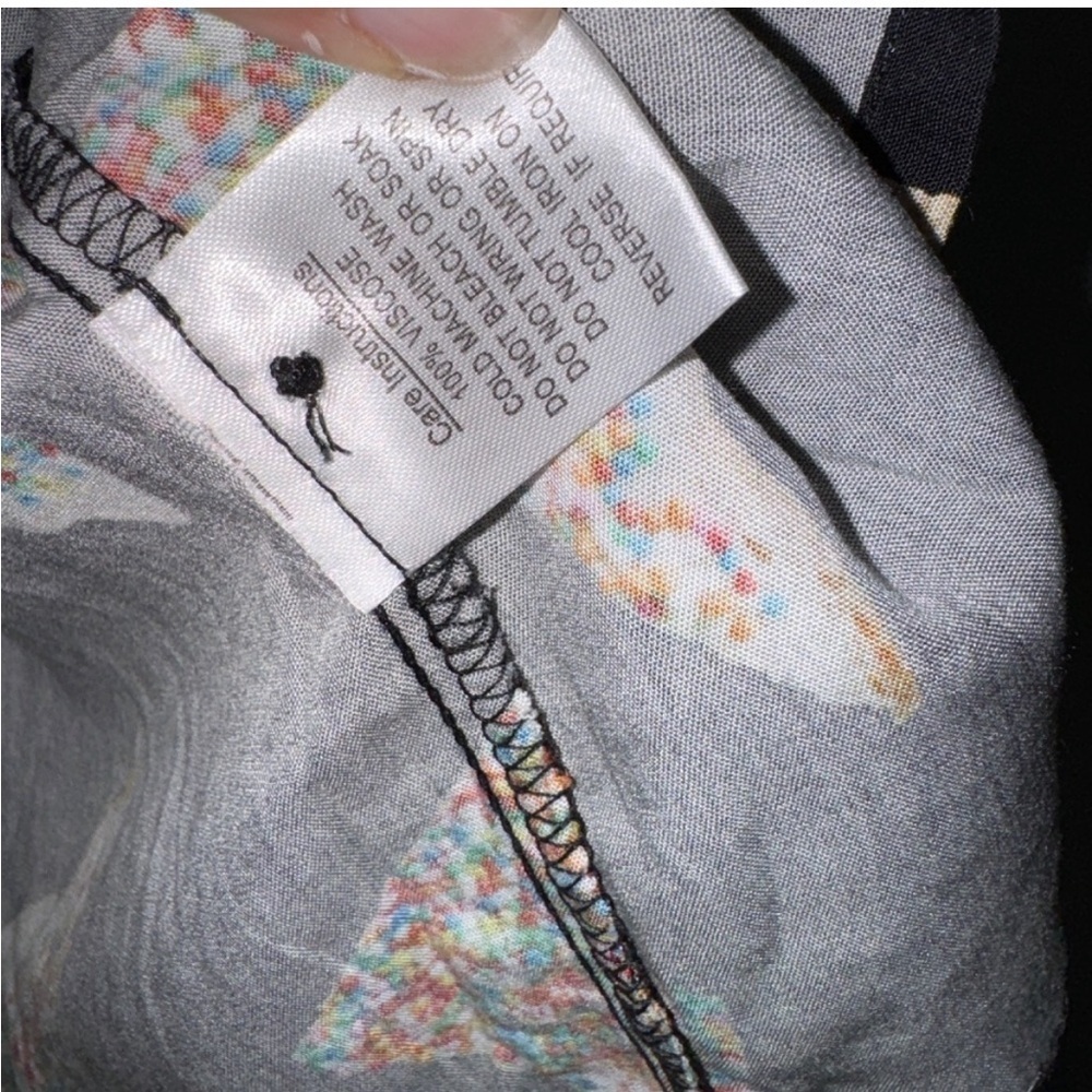 Dangerfield Fairy Bread Short Sleeve Button Up Novelty Shirt Black Size 16/ XL - Picture 7 of 7